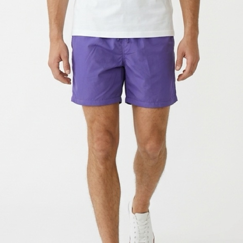 NWT DSG Men’s Purple Nylon Elastic Waist Drawstring 6” Shorts Athletic- Size L